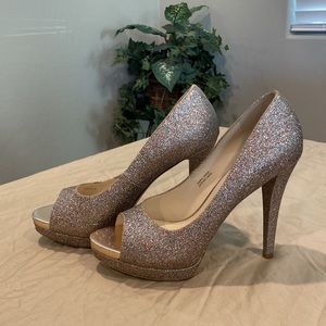 Vera Wang Lavender Sparkly Heels